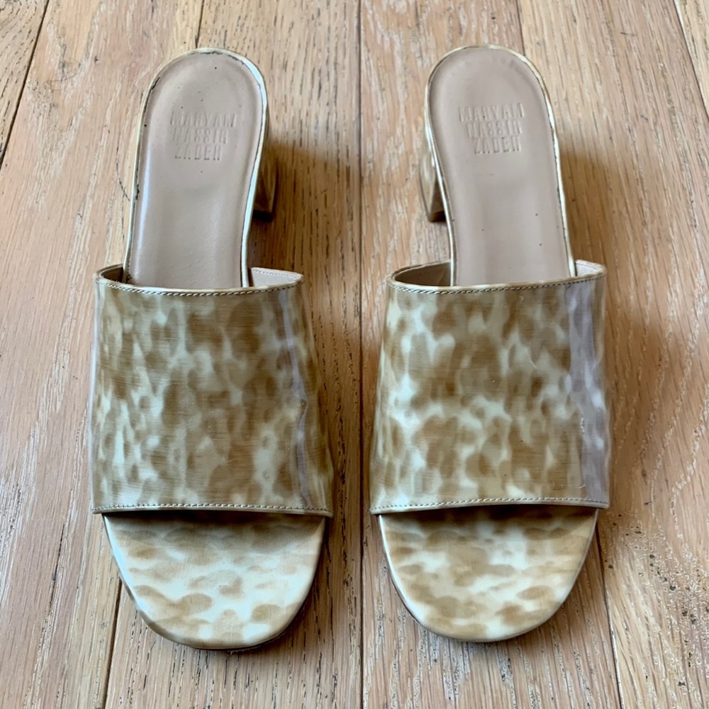 MNZ Sophie Slide in Blonde Tortoise Size 36